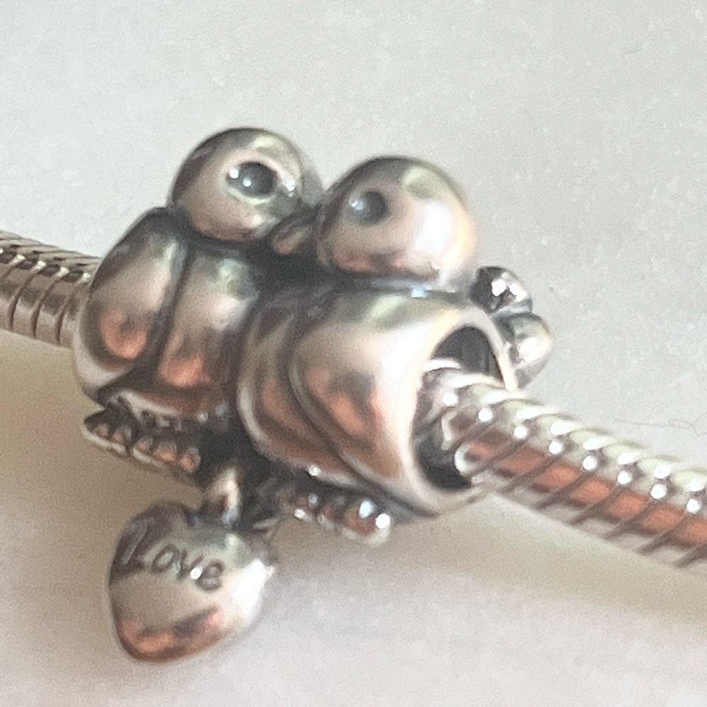 Pandora love birds bead, authentic, sterling silver - Picture 3 of 3